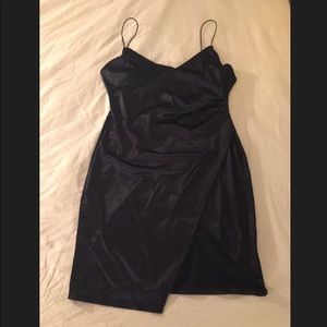 Black mini wrap dress
